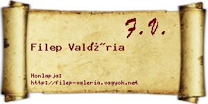 Filep Valéria névjegykártya